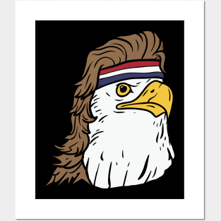 American Bald Mullet Eagle 'Merica 4th of July Shirt Posters and Art